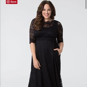 Kiyonna Leona Lace A-Line Plus Size Gown